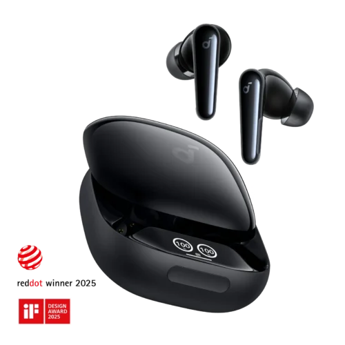 Audífonos Soundcore Liberty 4 Pro Glossy Black con estuche de carga